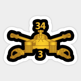 3rd Bn 34th Armor - Armor Branch wo Txt Sticker